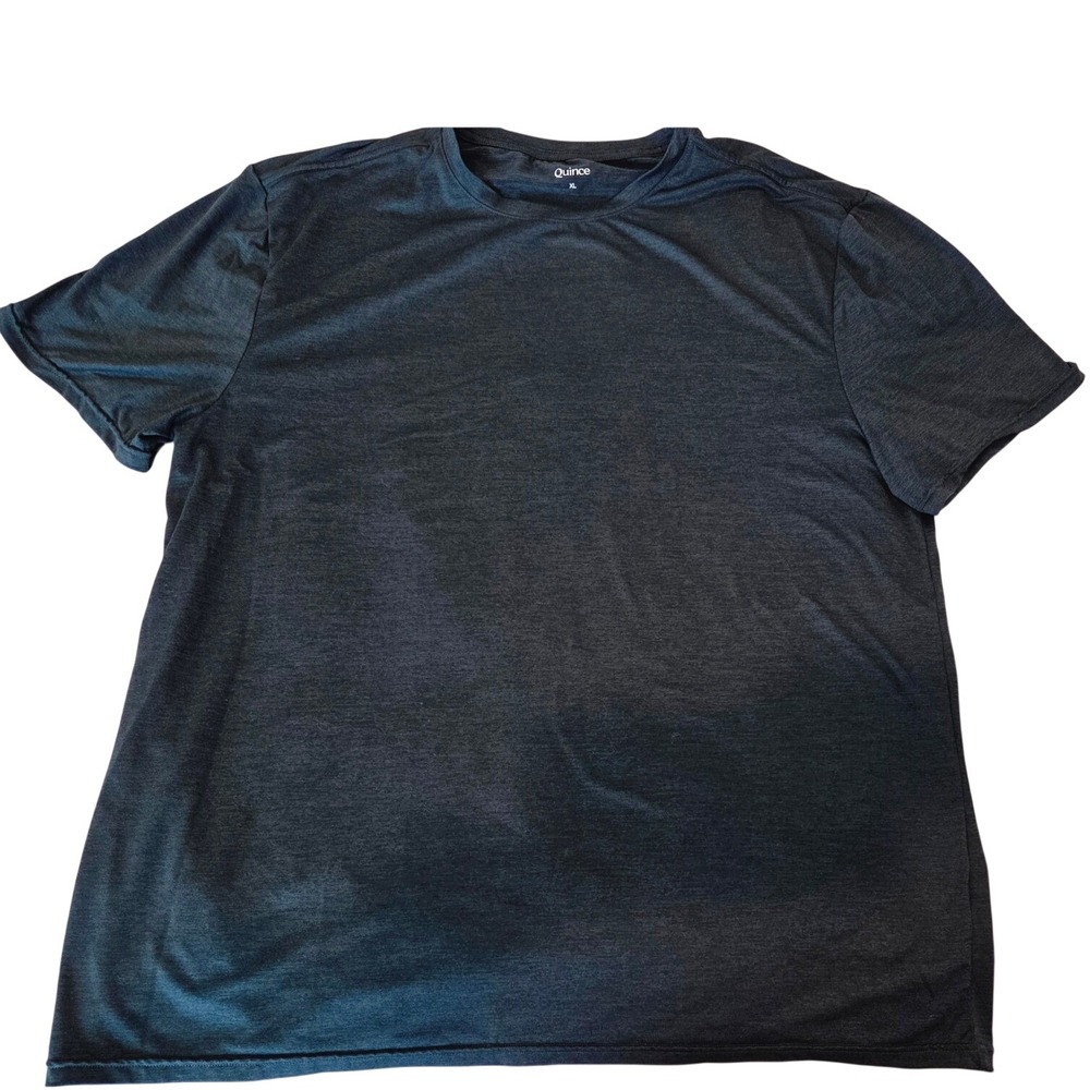 Quince Performance Crew Neck Tee Short Sleeve Blue Grey Activewear XL - Picture 3 of 8